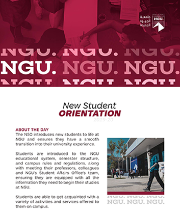 NGU New Student Orientation 2018-2020